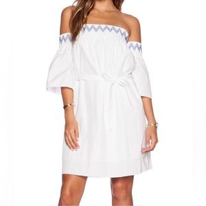 Rebecca Minkoff White & Blue Cleo Dress